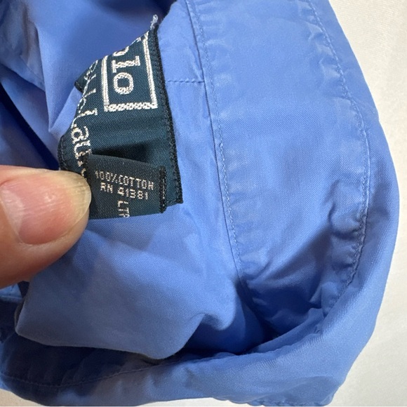 Vintage Polo Ralph Lauren Shirt Mens Medium Blue Pockets Short Sleeve Button-Up - Picture 5 of 5